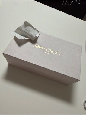 Jimmy Choo Box with Gold Foil Logo/ jimmy Choo printed tissues papers/ book card